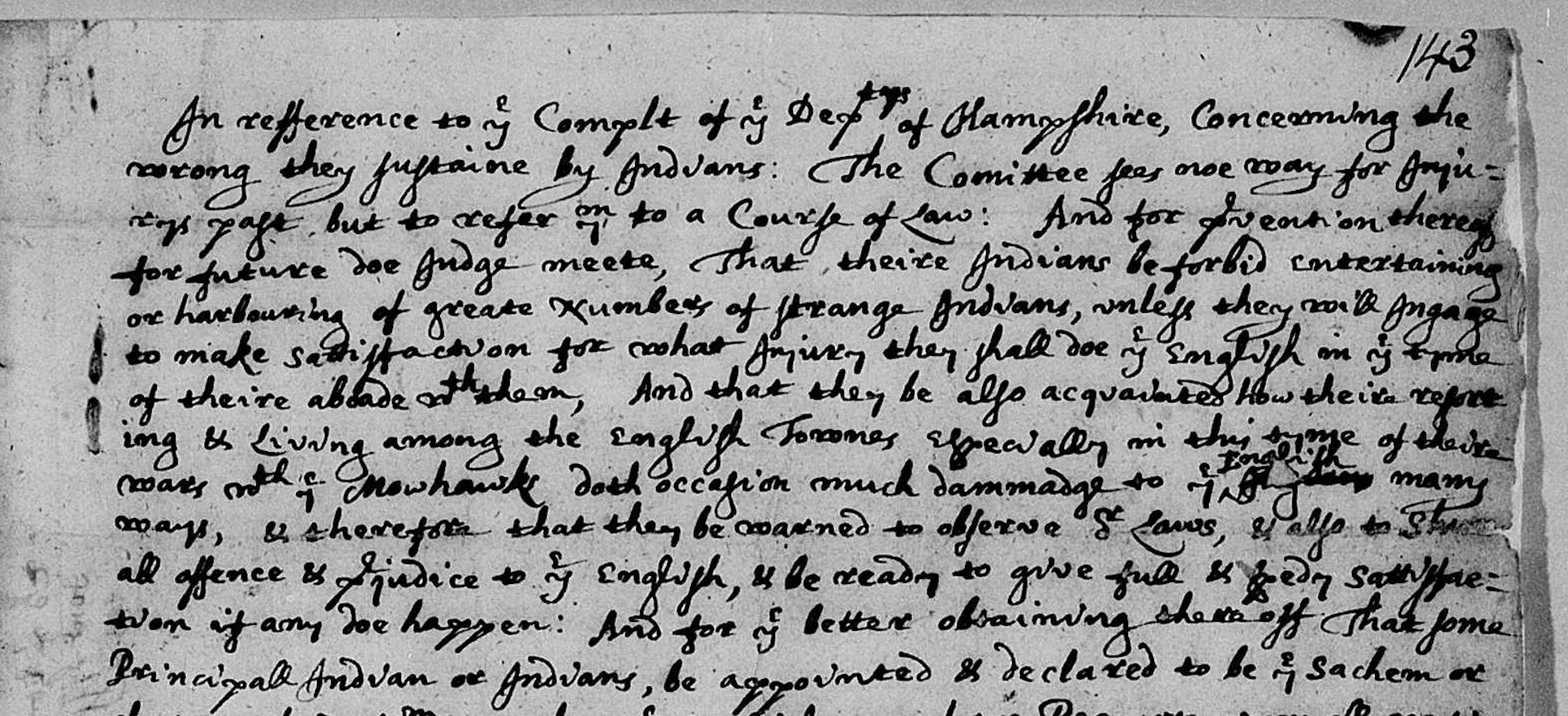 Manuscript page 143 being edited